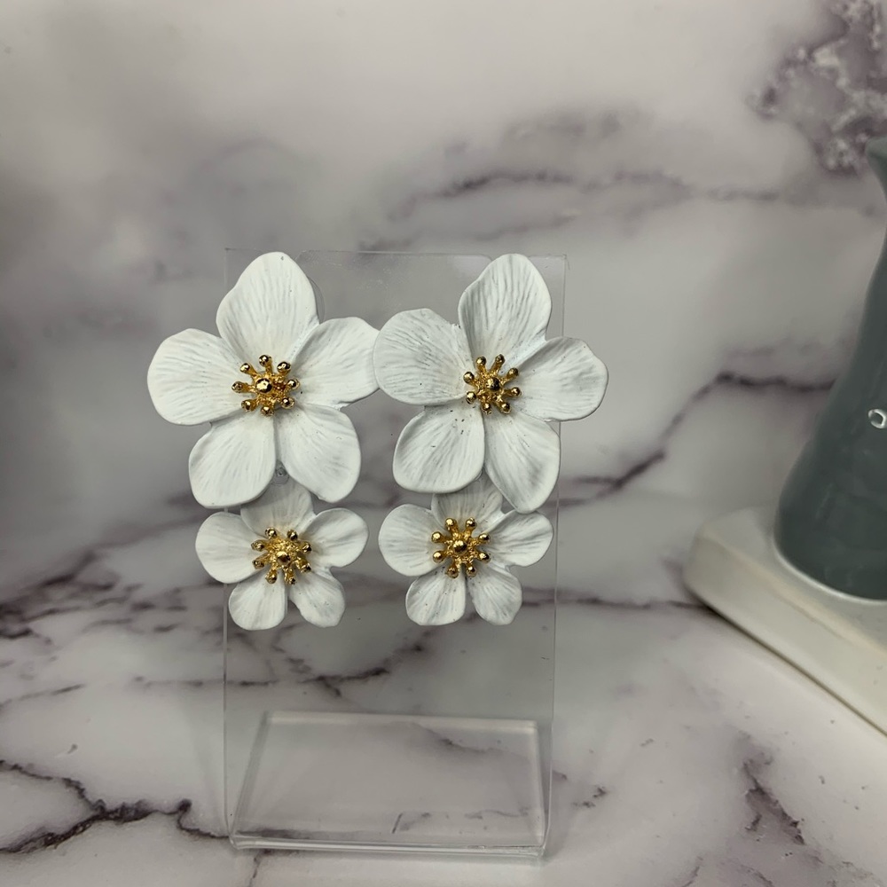Flower earrings - Picture 2 of 2